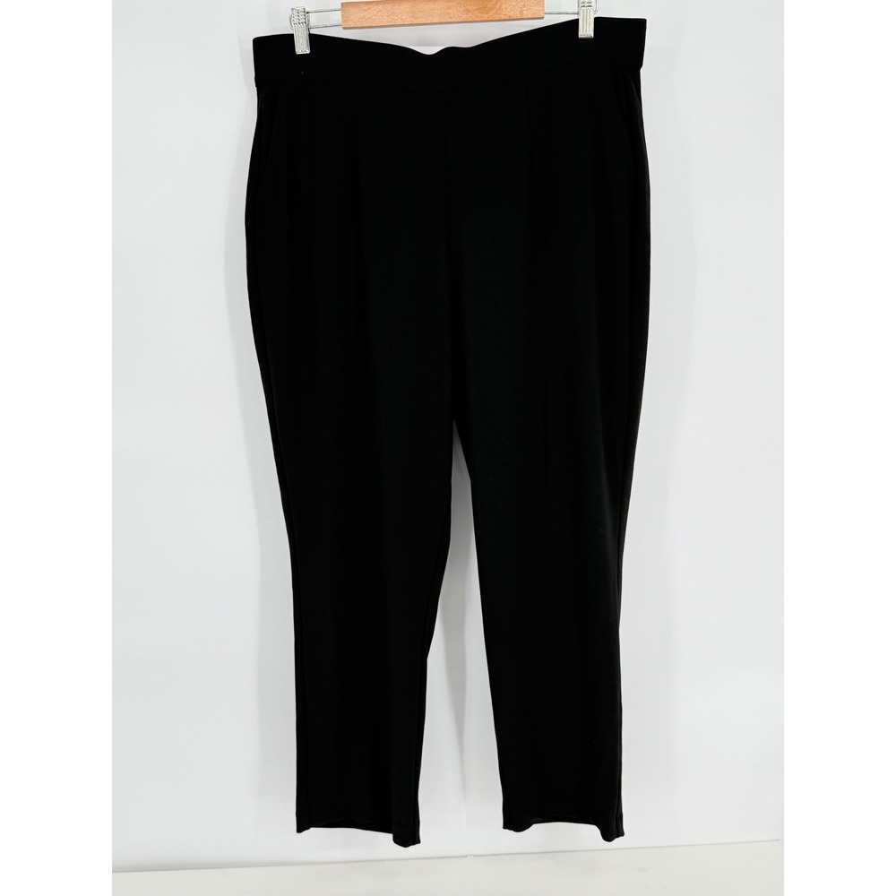 Hilary Radley XL Black Pull On Dress Pants Career Casual